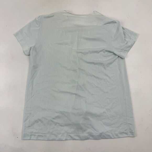 VTG Vanity Fair Blue Button Up Pajama Top Shirt Size 32 Nylon Antron III S/S - Picture 9 of 9